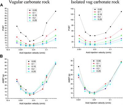 Numerical Studies and Analyses on the Acidizing Process in Vug Carbonate Rocks